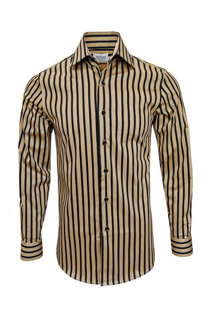 Gold With Black Bold Stripe Shirt