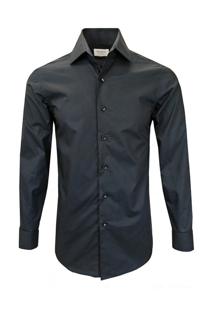 Plain Black Slim Fit Shirt