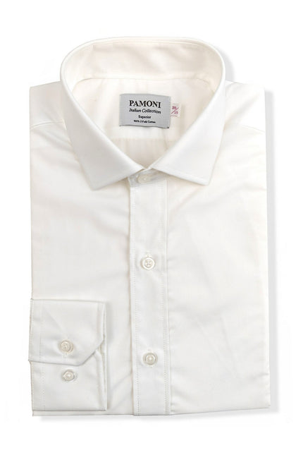 Plain White Slim Fit Shirt