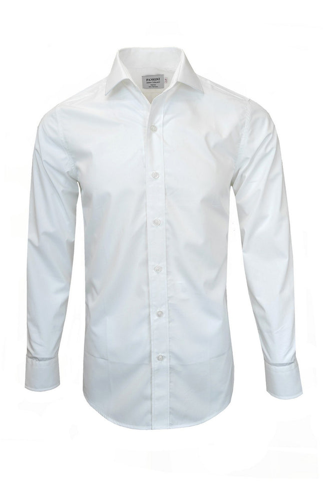 Plain White Slim Fit Shirt