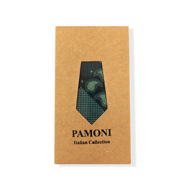 Ensemble cravate et pochette à carreaux cachemire verts