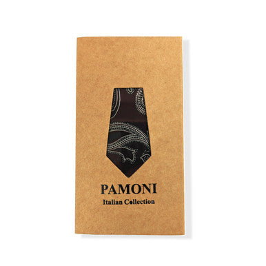 Ensemble cravate et pochette à motif cachemire violet