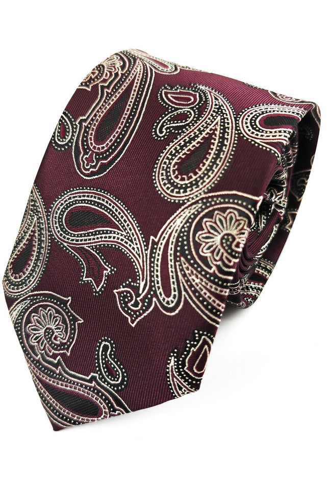 Purple Paisley Tie & Pocket Square Set