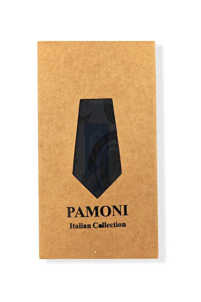 Steel Grey Paisley Tie & Pocket Square Set