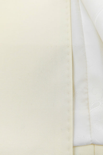 Ivory Double Breasted Suit with Gold Button