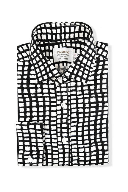 Black and White Checkered Shirt