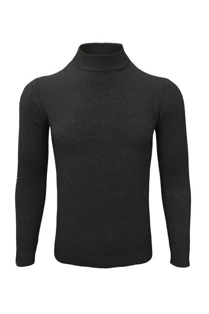 Black High Neck Slim Fit Jumper