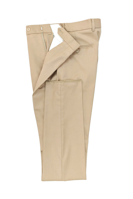 Beige Double Breasted Suit with Gold Button