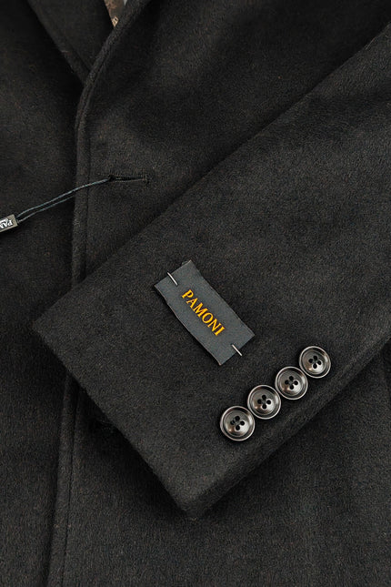 Manteau mi-long noir pour homme
