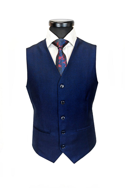Men’s Navy Blue 3-Piece Slim Fit Suit