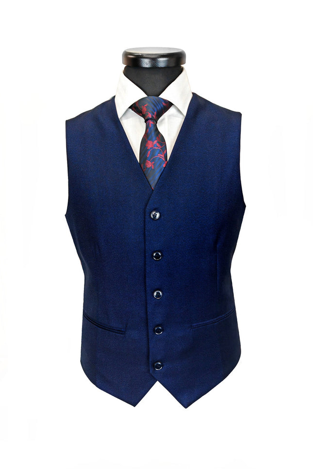 Men’s Navy Blue 3-Piece Slim Fit Suit
