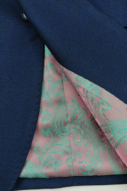 Men’s Navy Blue 3-Piece Slim Fit Suit