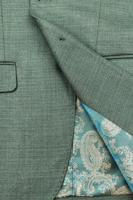 Men’s Sage Green 3-Piece Slim Fit Suit
