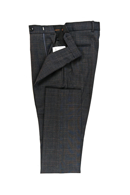 Men's Grey Prince Of Wales Check 3-Piece Suit