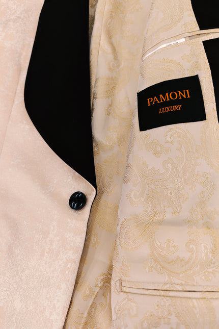 The "Midnight Gala" Champagne Tuxedo Set