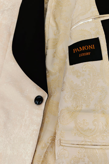 The "Midnight Gala" Champagne Tuxedo Set
