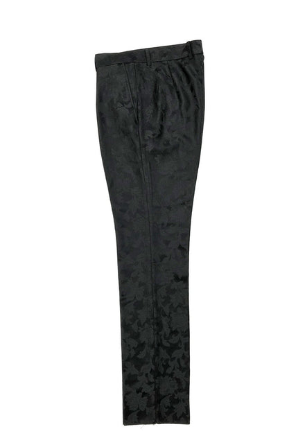 Black Floral Trousers