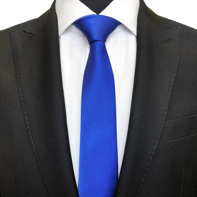 Royal blue classic plain tie