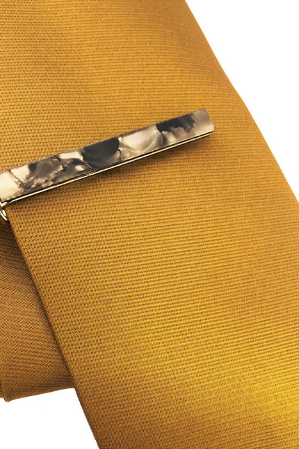 Brown Marble Effect Tie Clip