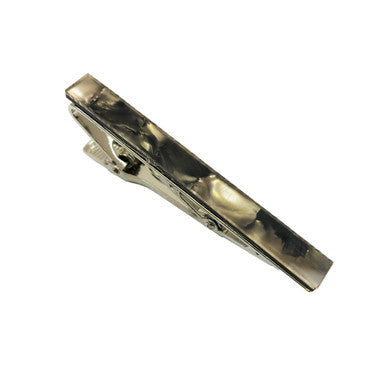 Brown Marble Effect Tie Clip