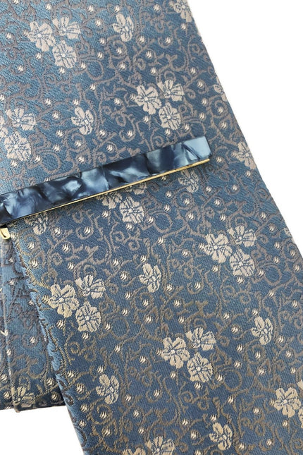 Blue Marble Effect Tie Clip