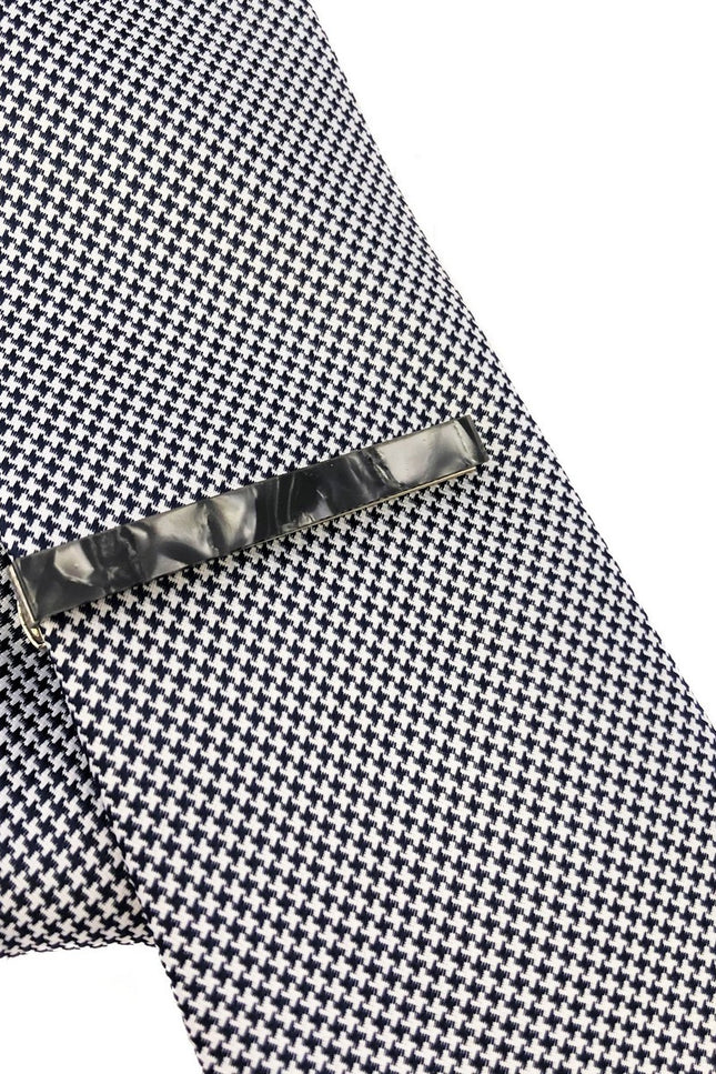 Grey Marble Effect Tie Clip