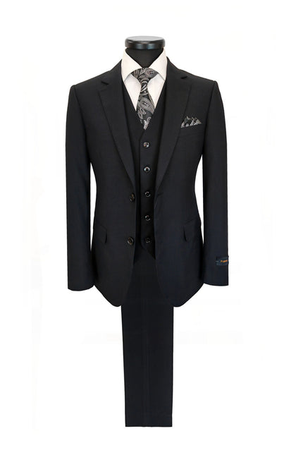 Men’s Black 3-Piece Slim Fit Suit