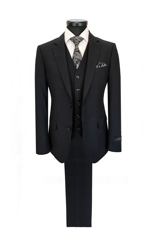 Men’s Black 3-Piece Slim Fit Suit