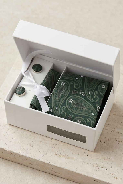 Emerald Paisley Luxury Tie Gift Set