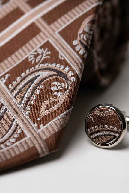 The "Heritage Paisley" Tie & Cufflink Set