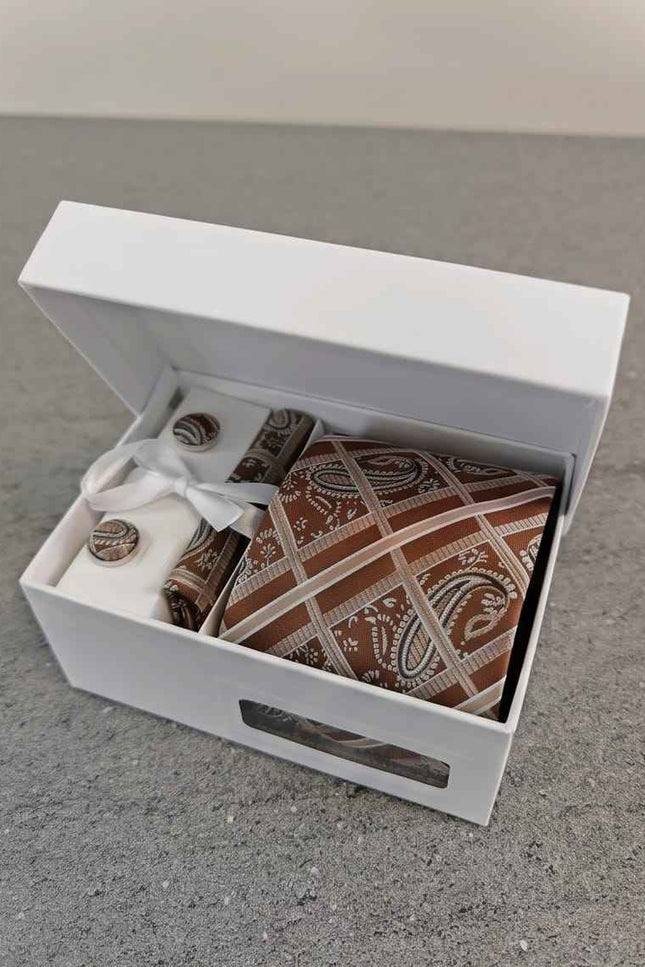 The "Heritage Paisley" Tie & Cufflink Set