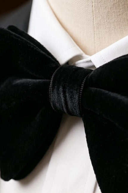 Classic Black Velvet Tuxedo Bow Tie