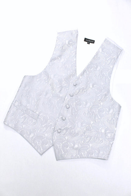 Silver paisley waistcoat