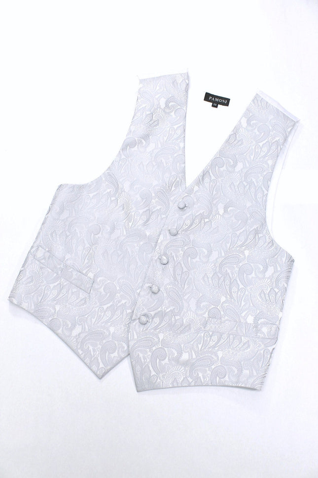 Silver paisley waistcoat