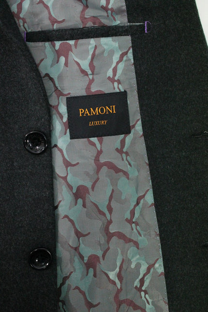 Charcoal Wool Blend Overcoat