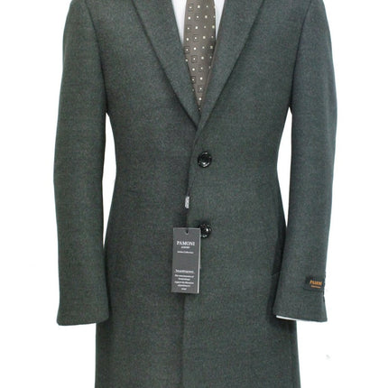 Charcoal Wool Blend Overcoat