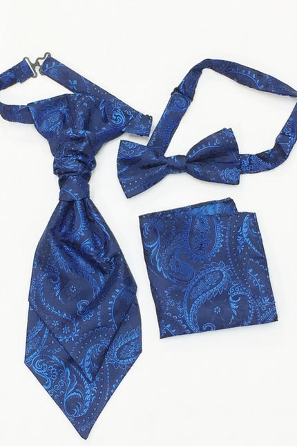 Navy paisley waistcoat & cravat set