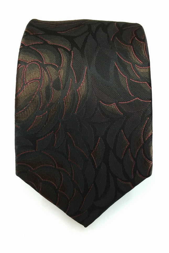 Brown Floral Tie