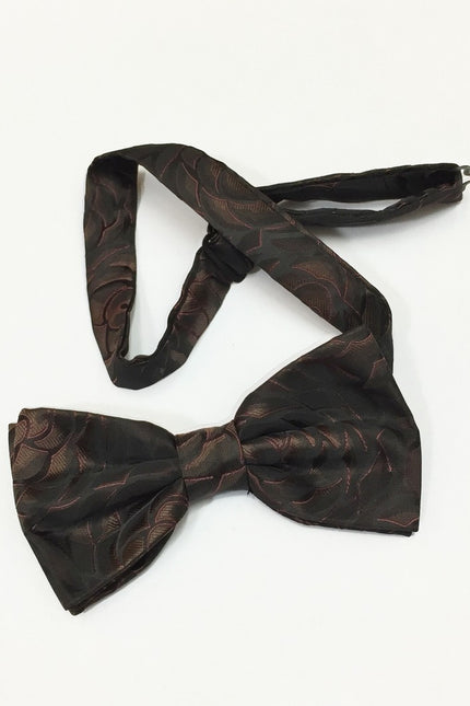 Brown Floral Bow Tie