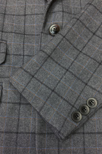 Grey Check Tweed Blazer - Pamoni