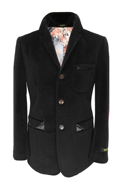 Black Velvet Casual Jacket - Pamoni