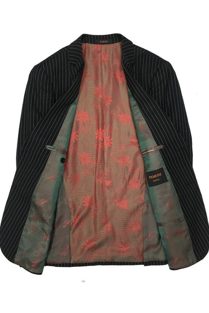 Black Pinstripe 2-button Suit