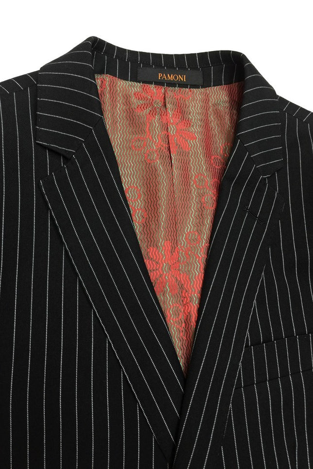 Black Pinstripe 2-button Suit