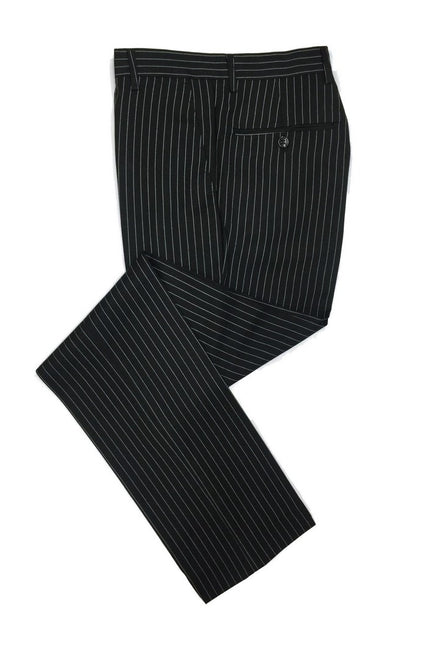 Black Pinstripe 2-button Suit