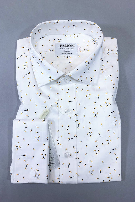 Pollen Motif Pure Cotton Shirt - Pamoni