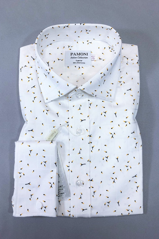 Pollen Motif Pure Cotton Shirt - Pamoni