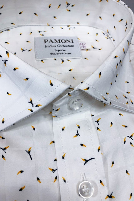 Pollen Motif Pure Cotton Shirt - Pamoni