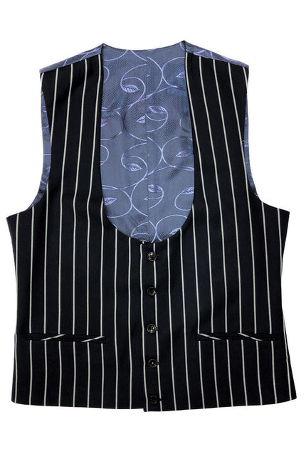 Navy Bold Stripe 2-button 3-piece Suit