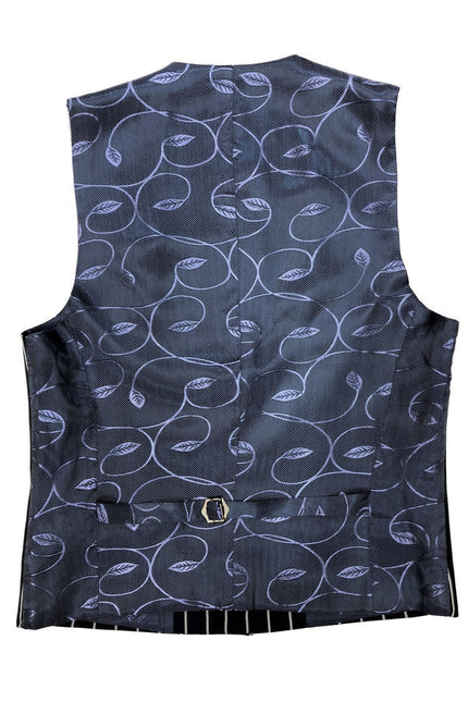 Navy Bold Stripe 2-button 3-piece Suit - Pamoni