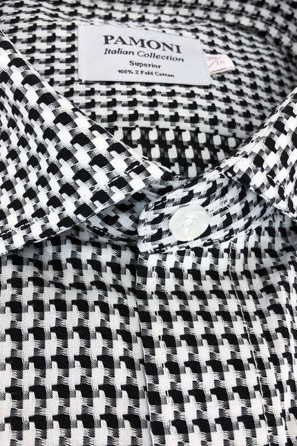 Grey Dog Tooth Slim Fit Shirt